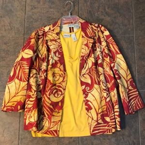 chico’s plus size tank top and jacket